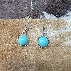 Stunning  Turquoise Teardrop Earrings